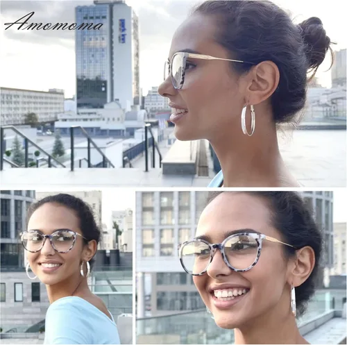 Vista 7 de AMOMOMA Round Reading Glasses for Women Readers AM6055