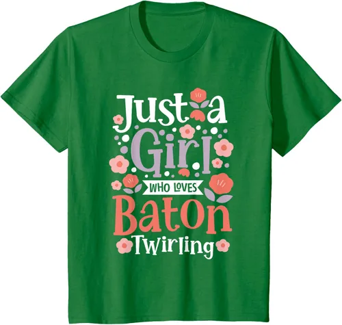 Vista 49 de A Girl Who Loves Baton Twirling - Camiseta de giro Majorette Twirler, Negro