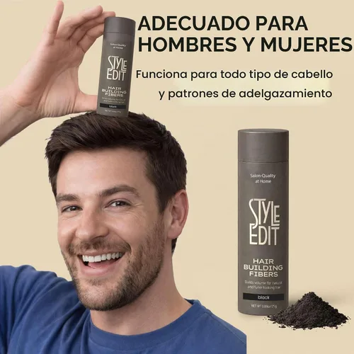 Vista 8 de Style Edit Fibras de construcción del cabello, negro, 0.88oz