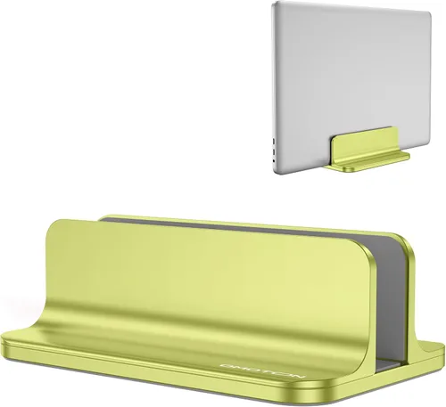Vista 13 de OMOTON Soporte Vertical para Laptop, Soporte de Escritorio de Aluminio para MacBook con Tamaño de Base Ajustable, Compatible con Todas las MacBook
