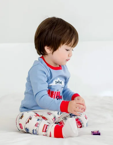Vista 4 de VAENAIT BABY Toddler Kids Boys Girls 100 Cotton Jaws Truck Dino Snug fit Sleepwear Pajama Pjs Set