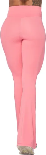 Vista 3 de Sunzel Leggings acampanados, pantalones de yoga cruzados con control de abdomen, cintura alta y pierna ancha