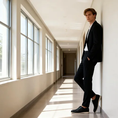 Vista 2 de Vostey Zapatos de vestir para hombre, zapatos de vestir casuales de cuero para hombres, zapatos Oxford de negocios de cuero para hombres