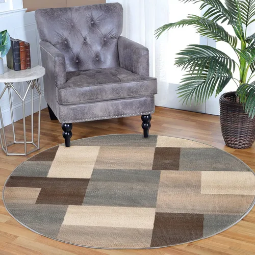 Vista 18 de BLUENILEMILLS Fiji - Colección de alfombras contemporáneas para interiores, alfombra geométrica de retazos moderna con respaldo de yute duradero