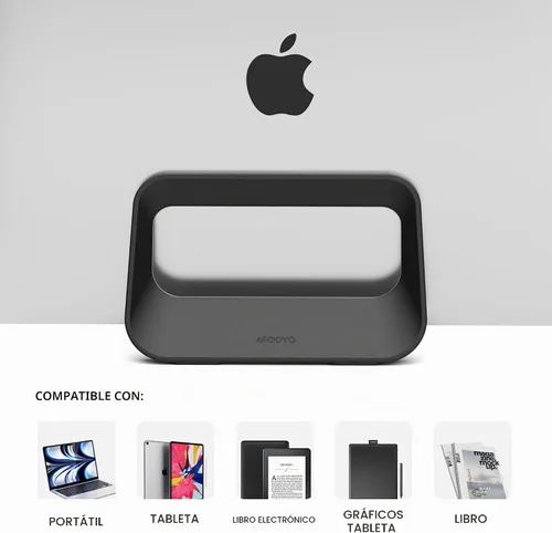 Vista 2 de Soporte vertical para computadora de escritorio, soporte de plástico para laptop con protección de silicona, compatible con todos los Negro