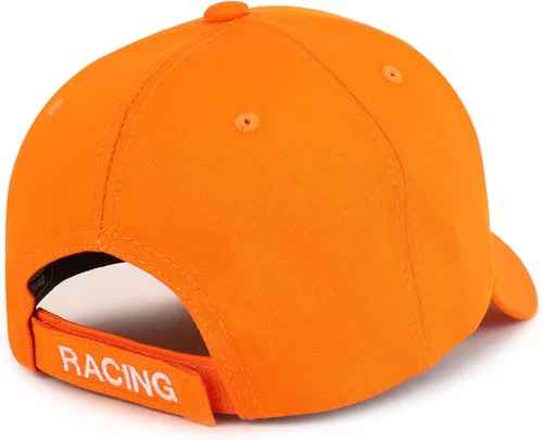 Vista 11 de Trendy Apparel Shop Gorra de béisbol con bandera de carreras bordada en 3D