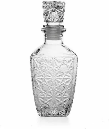 Vista 5 de Anso Decantador de cristal de cristal para whisky, dispensador de botellas, licor, vino, vodka, alcohol (8.5 fl oz)