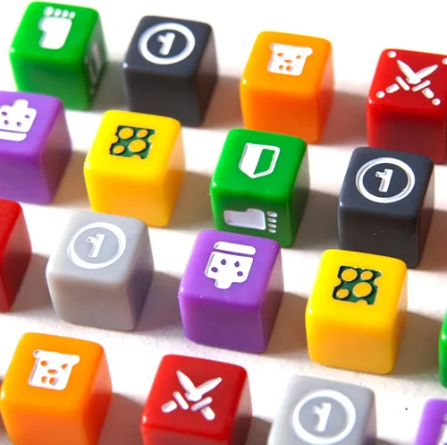 Vista 5 de AEG Juego de mesa Cubitos Juego de carreras de dados galardonado Empuja tu suerte para toda la familia 2-4 jugadores A partir de 10 años