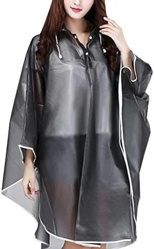 Vista 3 de Poncho ligero con capucha para mujer
