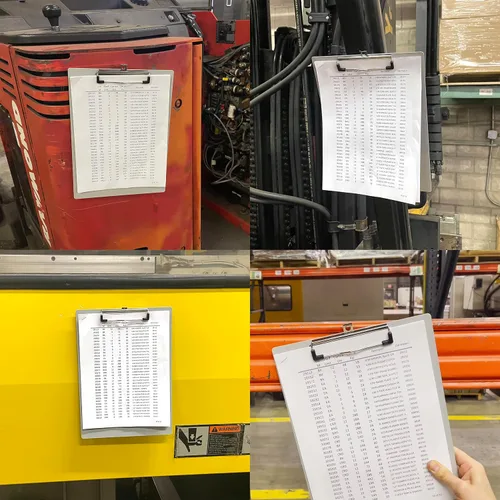 Vista 6 de Officemate Portapapeles magnético de aluminio con clip de perfil bajo, plata (83217)