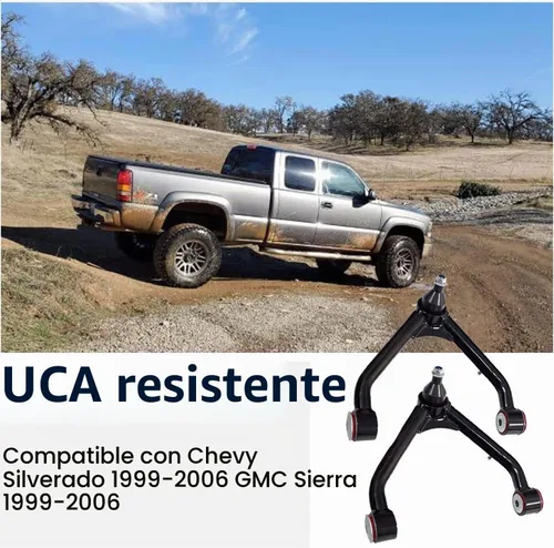 Vista 7 de Brazos de control superiores delanteros, kit de rótula tubular de elevación de 2-4 pulgadas compatible con Silverado 1500 Sierra 4WD 4X4 RWD