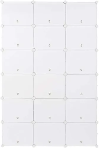Vista 6 de Organizador de Zapatero Portátil de 12 Niveles para 72 Pares, Estante Torre de 36 Rejillas Gabinete de Almacenamiento Expandible Apilable Espacioso