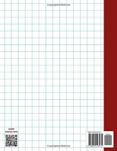Vista 2 de Graph Paper Notebook For Kids Primary Graph Paper Notebook Quad Ruled 2 squares per inch Graph Paper Composition NotebookGrid Paper Notebook 100