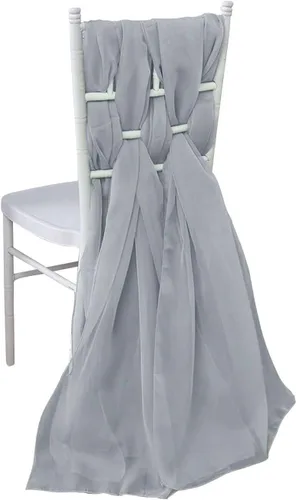 Vista 24 de Efavormart - Paquete de 5 bandas de gasa de alta calidad para silla, 22 x 78 pulgadas, amatista violeta, lazos para silla de diseño transparente