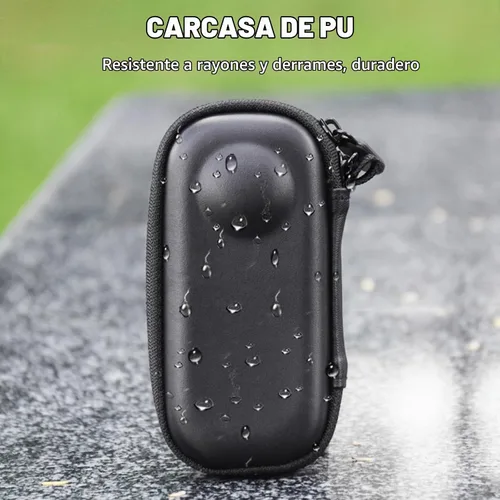 Vista 7 de BRDRC Funda de transporte para Insta360 X3, bolsa de almacenamiento portátil, funda protectora de lente, funda protectora de carcasa rígida de viaje