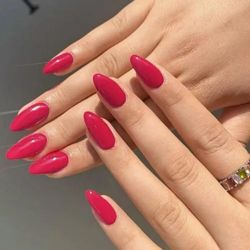 Vista 40 de Uñas postizas a presión marrón café, uñas postizas medianas de almendra, color sólido, cobertura completa, uñas postizas artificiales brillantes