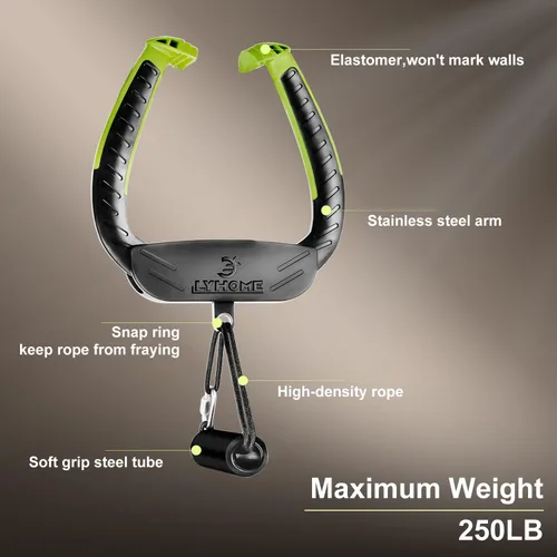 Vista 11 de Portable Pull Up Bar for Doorway, 2 Independent Handles, No-Screw Design