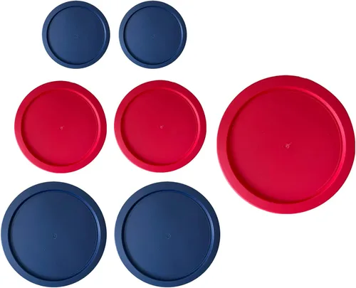 Vista 9 de Tapas de repuesto para recipientes de almacenamiento de alimentos de vidrio Pyrex, redondas (2) 7202-PC 1 taza (3) 7200-PC 2 tazas (2) 7201-PC 4
