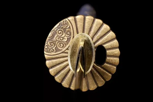 Vista 4 de Katana hecha a mano, espada samurái japonesa 1095 de arcilla de acero templado, hoja de afeitar de espiga completa, afilada, regalos para él, espada