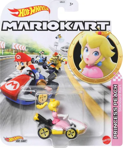 Vista 8 de Hot Wheels GBG31 Mario Kart 1:64 Bowser con vehículo Badwagon de fundición a presión, multicolor