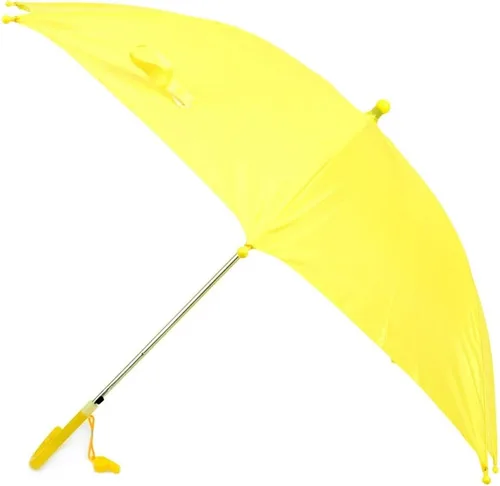 Vista 6 de BG - Paraguas ligero de apertura automática para niños con silbato novedoso (amarillo)