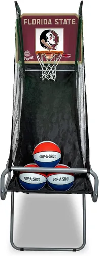 Vista 18 de Pop-A-Shot - Tailgate Game with NCAA Graphics l Arcade Basketball Inside, Out, and On The Go Infrared Sensor Scoring 3 Balls Foldable