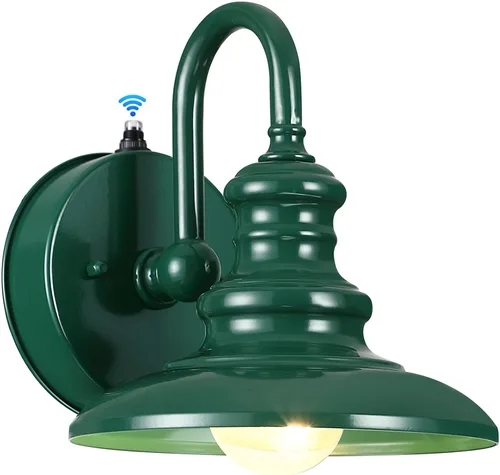 Vista 14 de LONEDRUID Aplique de Pared Exterior con Sensor de Anochecer a Amanecer Negro Luminarias de Granero con Cuello de Ganso Impermeables de Estilo Granja