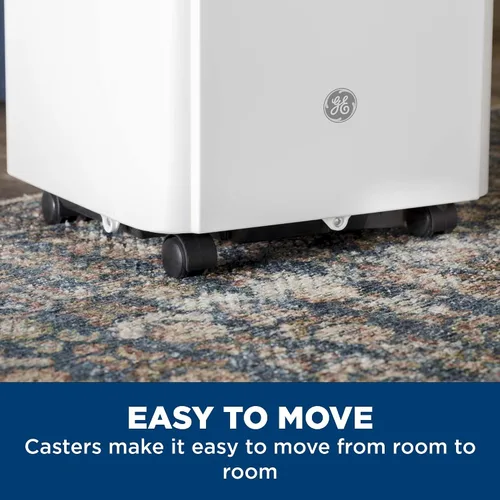 Vista 5 de GE Aire acondicionado portátil de 8,000 BTU para habitaciones pequeñas de hasta 150 pies cuadrados (5,100 BTU SACC), 3 en 1 con deshumidificación