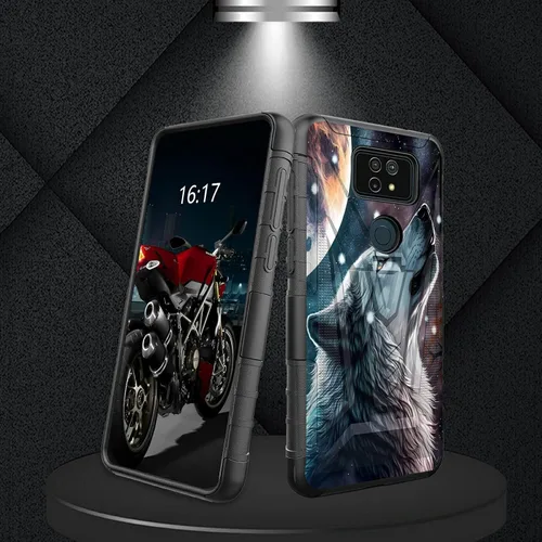 Vista 31 de Funda para AT&T Maestro Max 2021/Cricket Ovation 2 con protector de pantalla de vidrio templado, funda resistente con función atril integrada