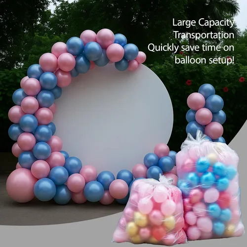 Vista 6 de 2 bolsas de globos de 59 x 98.4 pulgadas para transportar globos para bodas, fiestas Bolsas de globos para transporte extra grandes, los globos