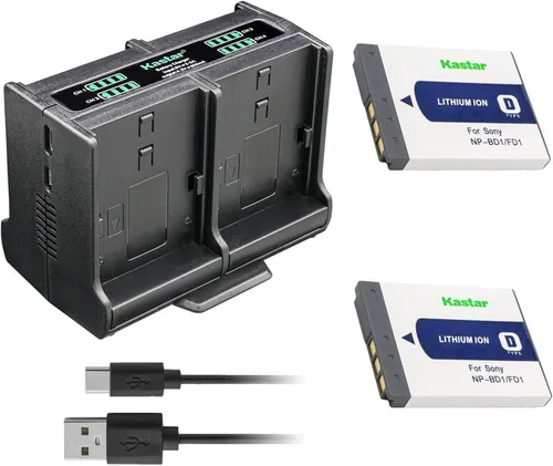 Vista 6 de Kastar Cargador de batería cuádruple compatible con cámaras Sony Cyber-Shot DSC-T90, Cyber-Shot DSC-T200, Cyber-Shot DSC-T300, Cyber-Shot DSC-T500