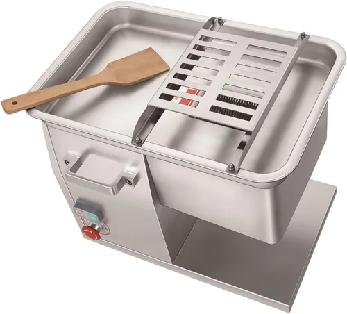 Vista 2 de KWS SL-48 1320W 1.8HP Cortador eléctrico de carne fresca de acero inoxidable para restaurante/delicatessen/carnicería (0.118 in)