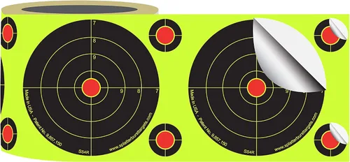 Vista 4 de Splatterburst Targets - Rollo de (200) calcomanías autoadhesivas de 4 pulgadas para disparar y salpicar - Pistola - Rifle - Pistola - Airsoft