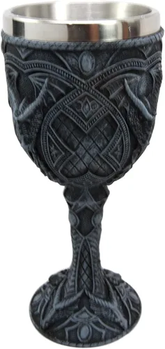 Vista 5 de Ebros Ancient Celtic Gothic Knotwork Arácnido Araña Dragón Copa de vino Copa de cáliz 6 oz Gótico Calabozos y Dragones Elixir medieval de la Vida