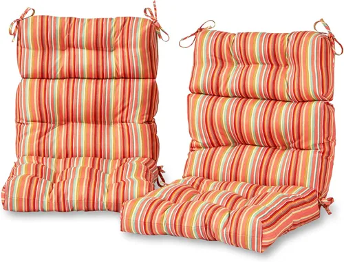 Vista 21 de Greendale Home Fashions Adobe Stripe - Cojín para silla de respaldo alto para exteriores (44 x 22 pulgadas)