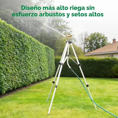 Vista 3 de RESTMO Aspersor de trípode de 48 pulgadas, grandes rociadores de impacto de Plateado