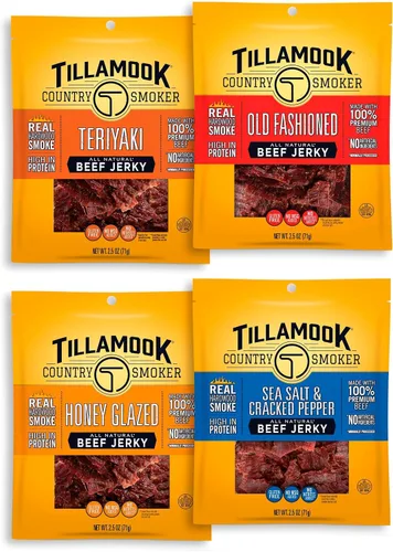 Vista 18 de Tillamook Country Smoker Tillamook Real Hardwood Smoked Old Fashioned Silver Dollar - charqui de carne de vacuno