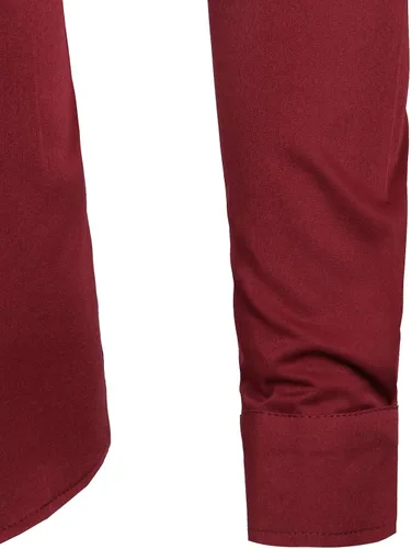 Vista 5 de Zeroyaa - Camisas de esmoquin de manga larga para hombre, calce ajustado