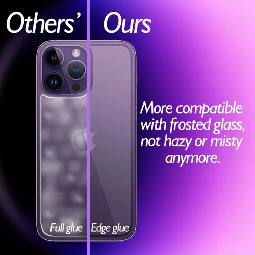 Vista 3 de Protector de pantalla trasera para iPhone 14 Pro Max (paquete de 2), iPhone 14 Pro Max, protector de vidrio trasero templado (6.7 pulgadas)