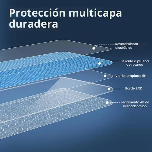 Vista 5 de Protector de pantalla para Redmi Pad 2 SE (2026) de 9.7 pulgadas, dureza 9H, arañazos, vidrio templado, compatible con fundas, arañazos