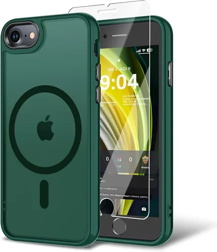 Vista 152 de Funda para iPhone 11 con protector de pantalla, compatible con MagSafe, ultra delgada, translúcida, mate, a prueba de golpes, color negro