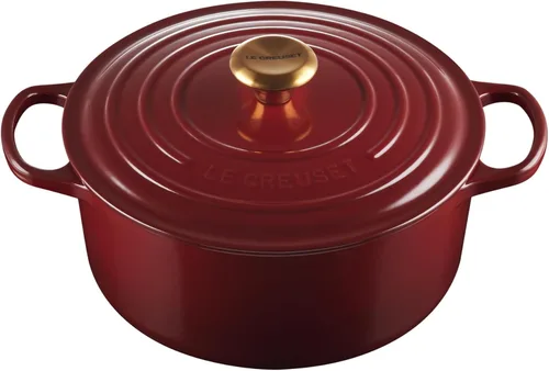 Vista 50 de Le Creuset Horno holandés redondo Signature de hierro fundido esmaltado, 4.5 cuartos de galón., Artichaut