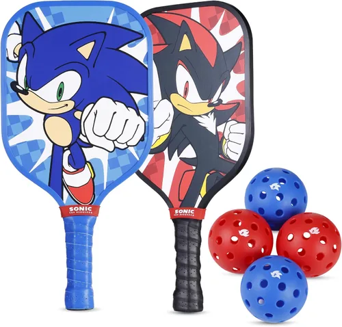 Vista 8 de Barbie - Juego de pickleball para 2 jugadores, paletas de madera y bolas de precisión Construcción duradera, uso en interiores y exteriores, apto