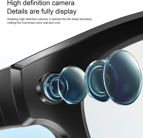 Vista 5 de Lentes de traductor inteligente con IA con cámara, traducción de 11 idiomas, grabación de video, fotos, control de aplicaciones para viajar