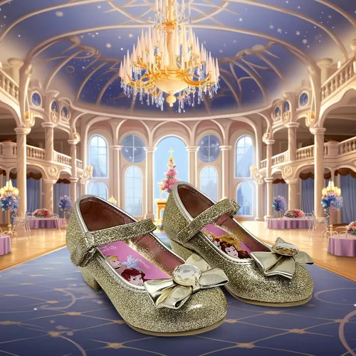 Vista 7 de Disney Princess Gold - Zapato de vestir con tacón para niña (niñoniño pequeño)