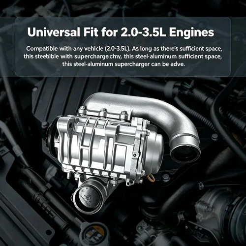 Vista 2 de Compresor universal Supercharger Boostefor 2.0L-3.5L Motores