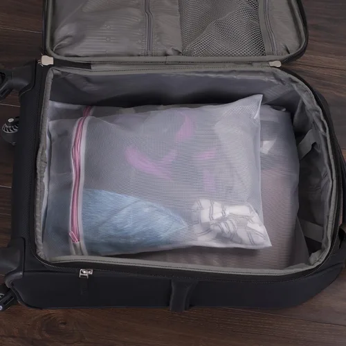 Vista 4 de Everyday Home - Bolsas de malla para ropa delicada, juego de 4 bolsas de lencería para lavandería con cremalleras, 2 organizadores medianos y 2