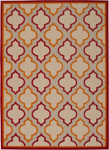 Vista 8 de Nourison Aloha - Alfombra de área para interiores y exteriores, 3 pies 6 pulgadas x 5.6 pies, tropical, botánica, fácil de limpiar, no se desprende