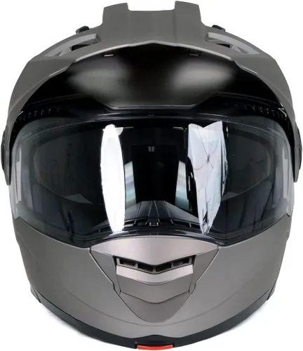 Vista 9 de Milwaukee Helmets Silver Ominous Dual Sport Advanced - Casco modular para motocicleta, aprobado por DOT, MPH9822DOT, pequeño