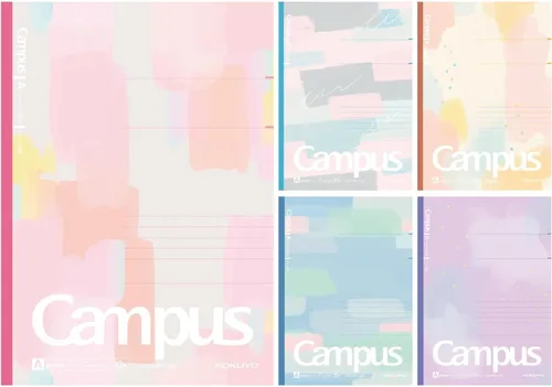 Vista 21 de KOKUYO Cuadernos de composición, paquete de 5 cuadernos Campus Semi-B5 con regla de puntos B de 6 mm, 30 hojas, cuaderno rayado para la escuela